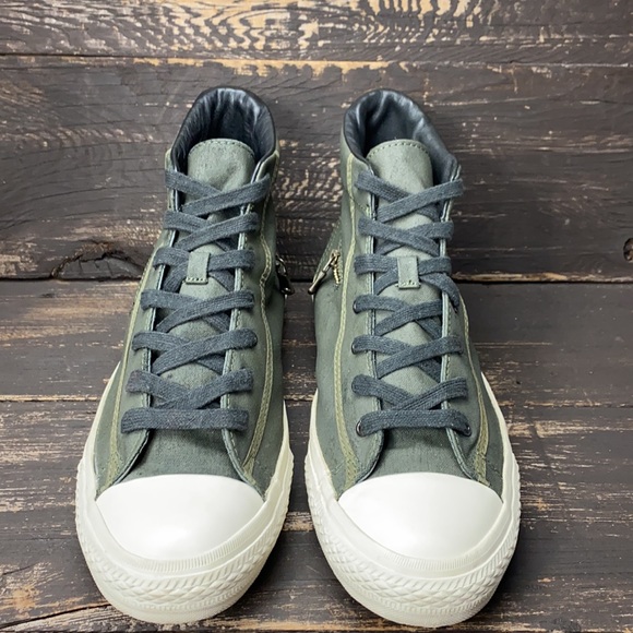 John Varvatos X Converse Green High-Tops Size 9.5 - Picture 2 of 10